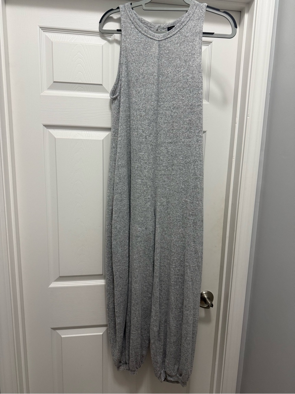 Final Touch Heather Gray Sleeveless Jumpsuit Romper